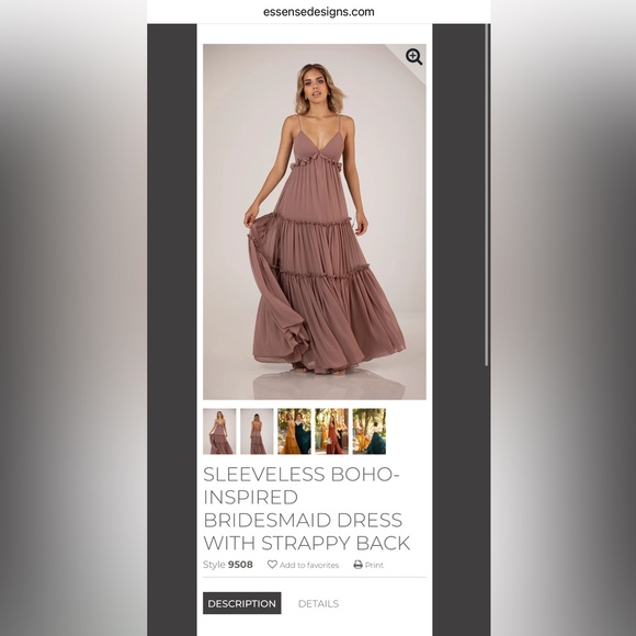 Rose Pink Ruffle Formal Dress - Picture 7 of 7